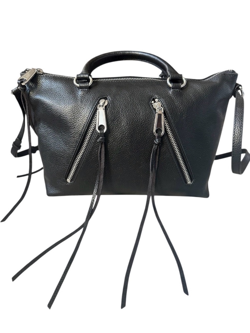 Rebecca Minkhoff Black Moto Satchel - Medium